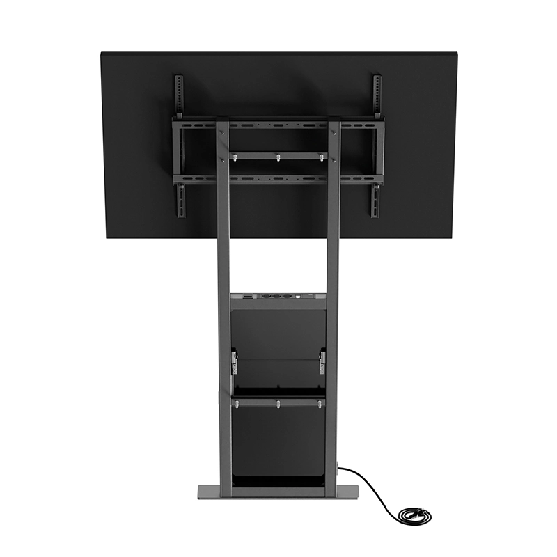 Hagor Pro-Tower Wall 2876 - Boden-Wandhalterung 55-86" - Landscape - neigbar - höhenverstellbar H 1300-1600 mm - inkl. Ablageboard - max. 100 kg - VESA 200x200-800x600 - schwarz