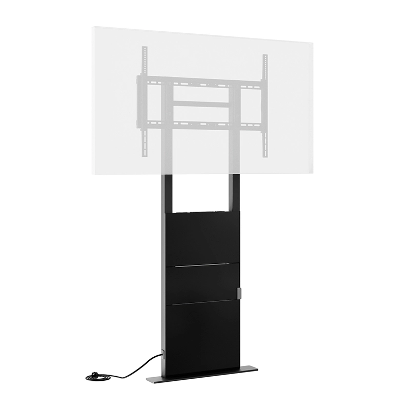 Hagor Pro-Tower Wall 2876 - Boden-Wandhalterung 55-86" - Landscape - neigbar - höhenverstellbar H 1300-1600 mm - inkl. Ablageboard - max. 100 kg - VESA 200x200-800x600 - schwarz