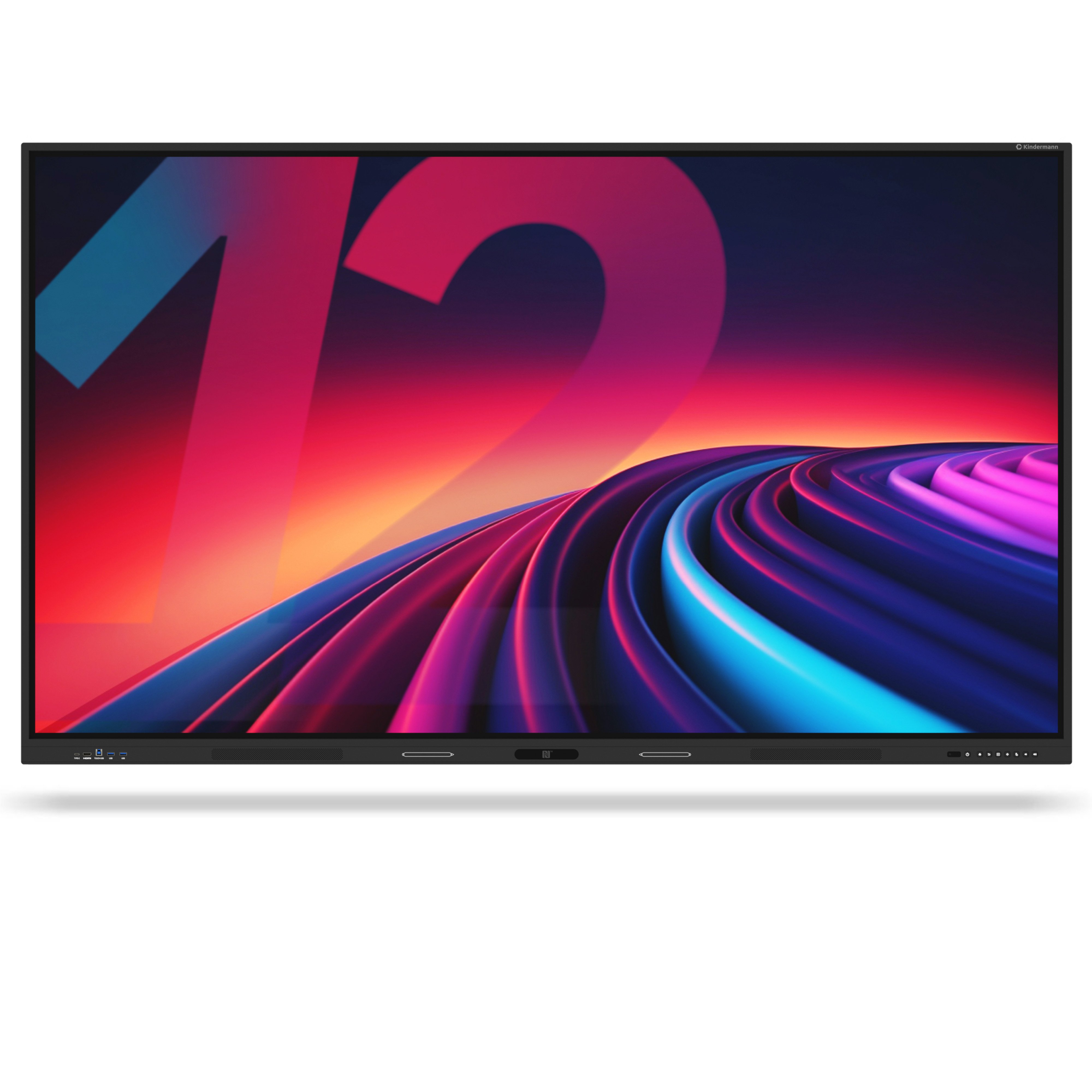 Kindermann TD-1286 - Interaktives Touch-Display 86 Zoll - 4K UHD IPS - 450 cd/m² - Android 14 EDLA - 50-Punkt-Touch (Infrarot) - 60W 2.1-Audio - VESA 800x600