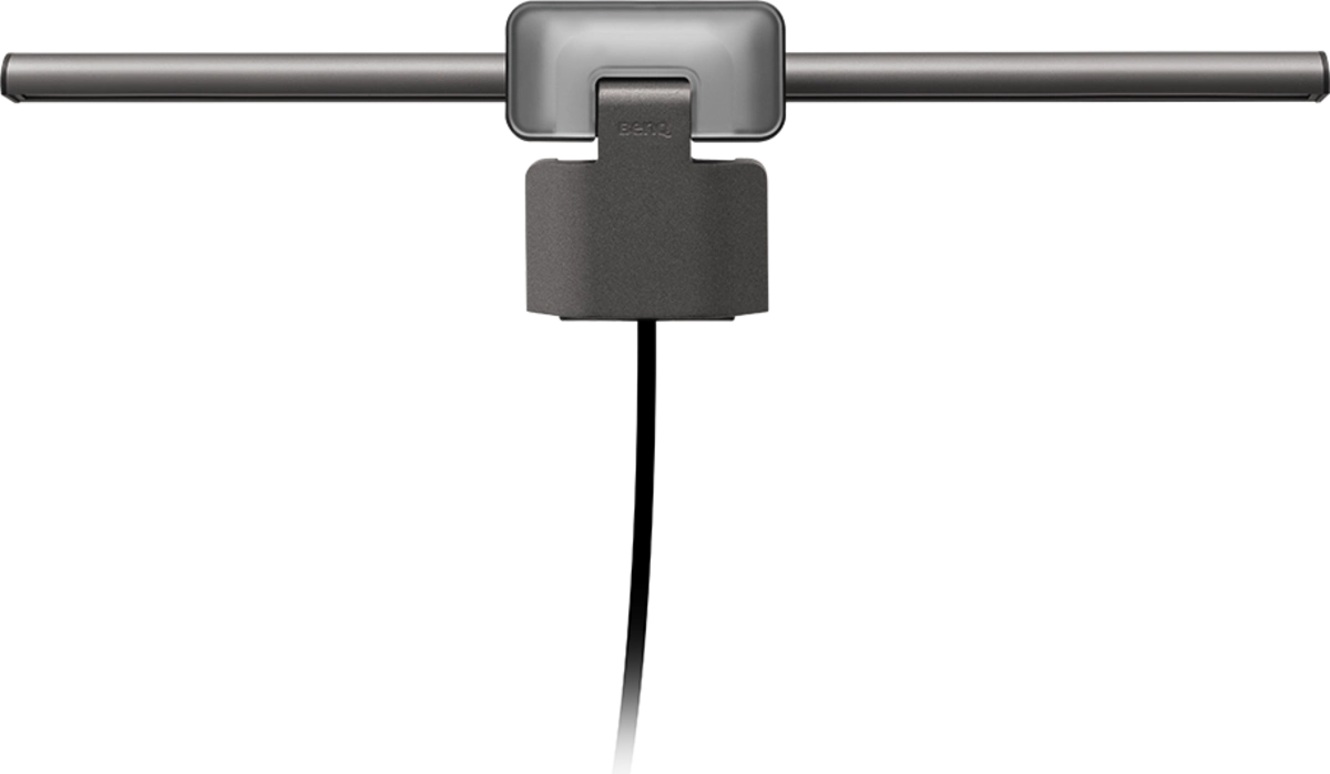 BenQ ScreenBar Halo 2 - Monitor-Lichtleiste mit Hintergrundbeleuchtung - 2.700-6.500 K - Auto-Dimming & Präsenzsensor - kabelloser Controller - USB-C - Dunkelgrau