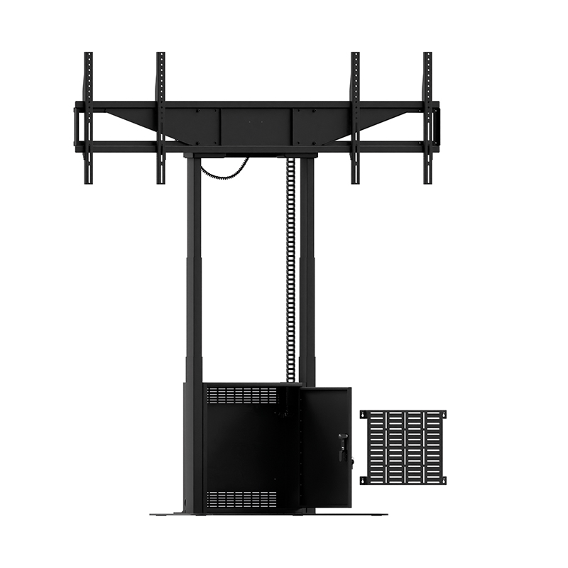 Hagor HP Twin Lift FS-DB 8255 - freistehender motorischer Dual-Display-Lift 2x 46-65" side-by-side - 2x 60 kg - VESA 600x400 - 980 mm Hub - schwarz