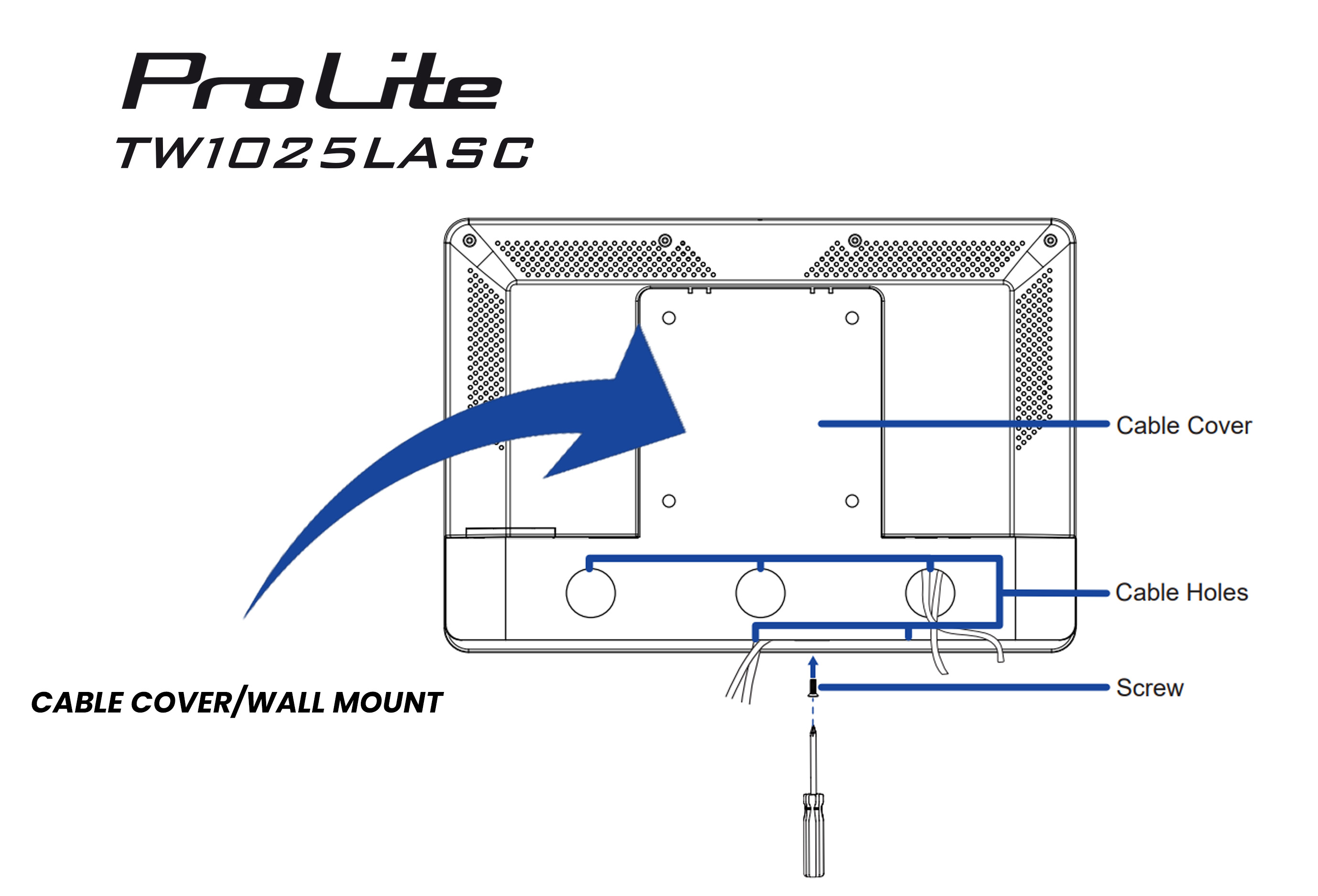iiyama ProLite TW1025LASC-B3PNR 10,1" Touch-Display – Android 13 – PoE-Betrieb