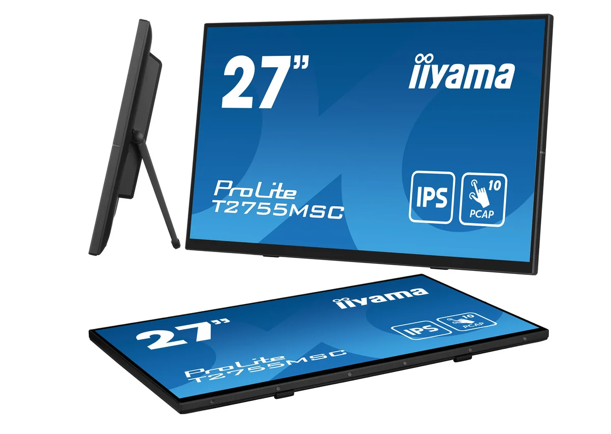 iiyama ProLite T2755MSC-B1 - 27" Touch Display - Full HD IPS - 360 cd/m² - NO-OS - VESA 100x100 - schwarz