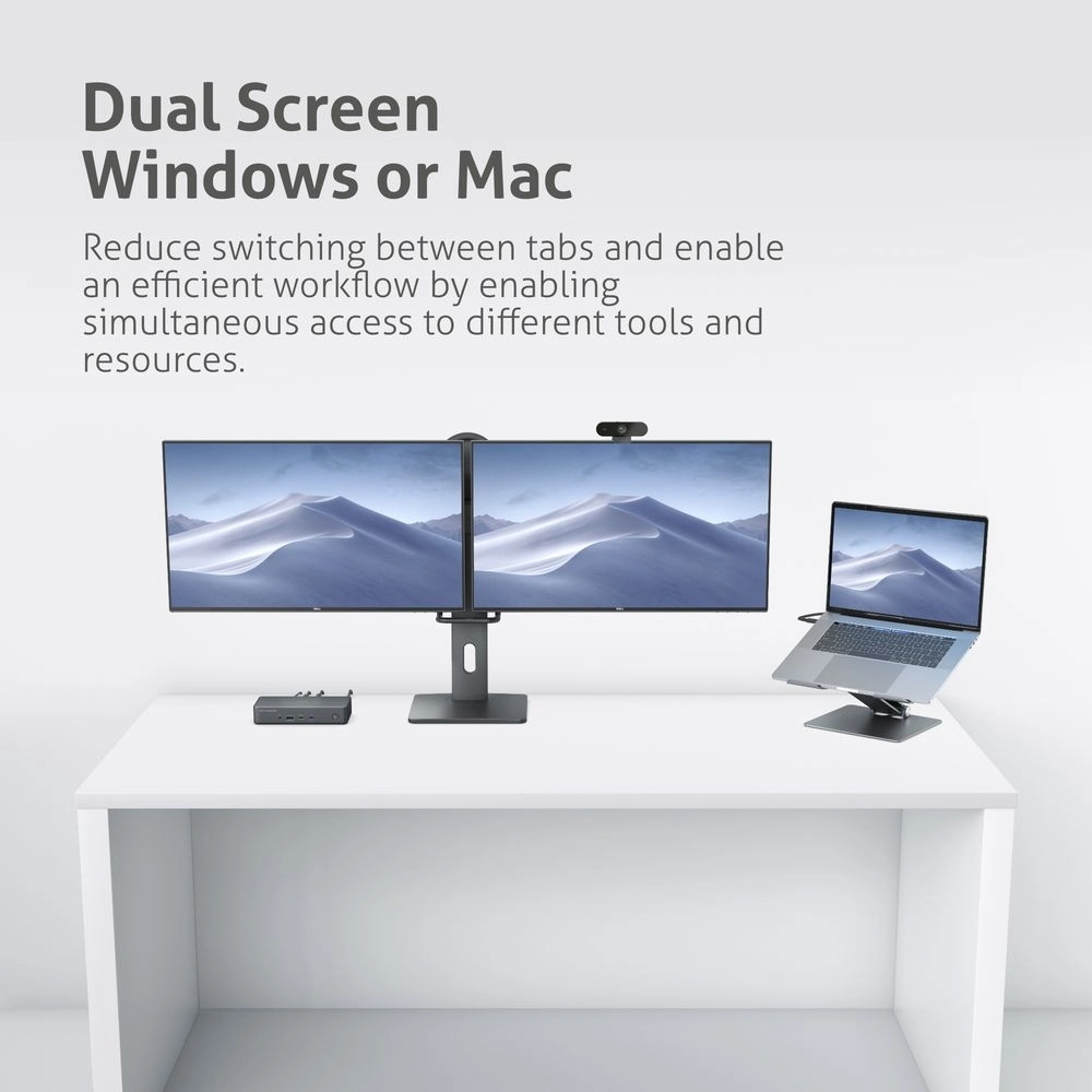Vuelogic VL-D230DL - 18-in-1 USB-C Dockingstation - DisplayLink - 4 Displays - 4K@60Hz - 100W Power Delivery - USB 3.2 Gen2