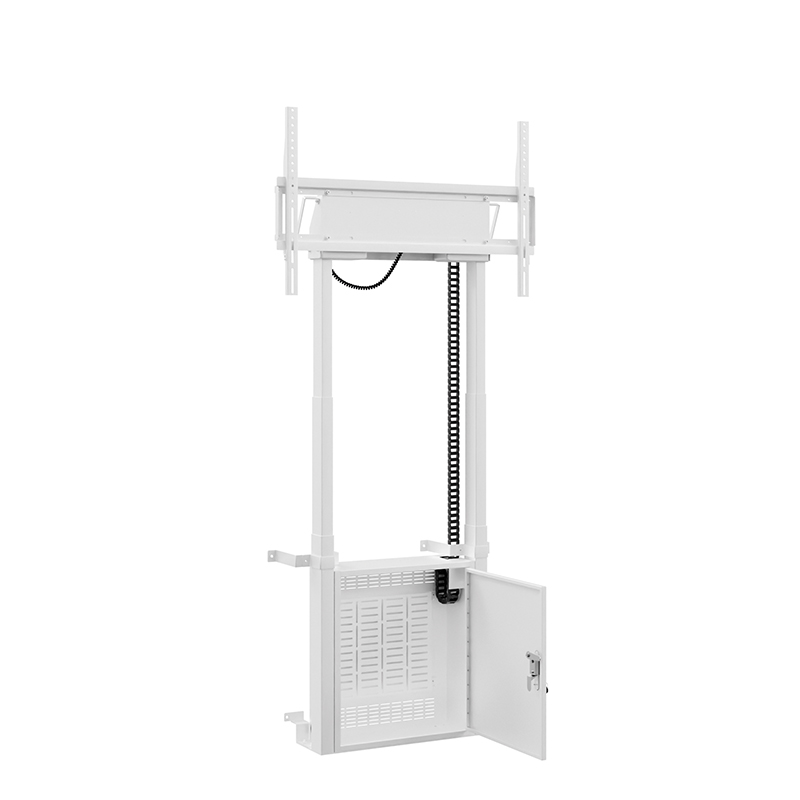 Hagor HP Twin Lift FW-W 8252 - Boden-Wand-Montage motorischer Display-Lift 55-86" - max. 120 kg - VESA 900x600 - 980 mm Hub - weiß