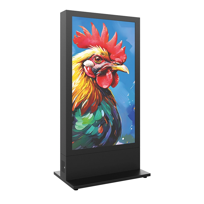 Hagor HP Kiosk 75" FS B2B - Back-to-Back Indoorstele 75" für 2 Displays - Portrait - abschliessbar - Graphit