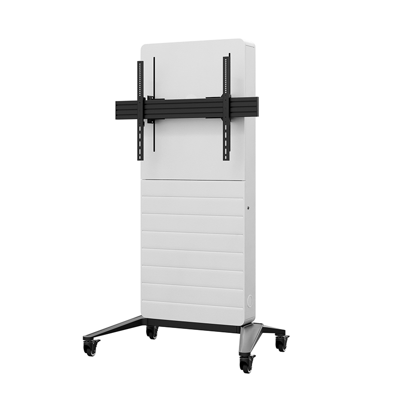 Hagor CON-Line M Lift 55-75" 2813 - Medienstele mobil mit Rollen und elektrischem Lift - 55-75" - Landscape - max. 50 kg - VESA 800x600 - Weiß