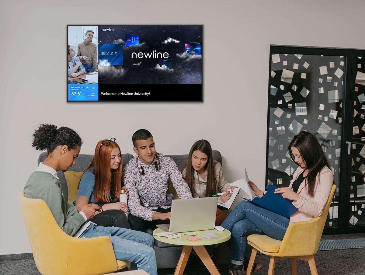 Newline DSX-5526 - 55 Zoll Digital Signage Display - 4K UHD - 700 cd/m² - 24/7 - Android 14 - Wandhalterung inklusive - VESA 400x400 - schwarz