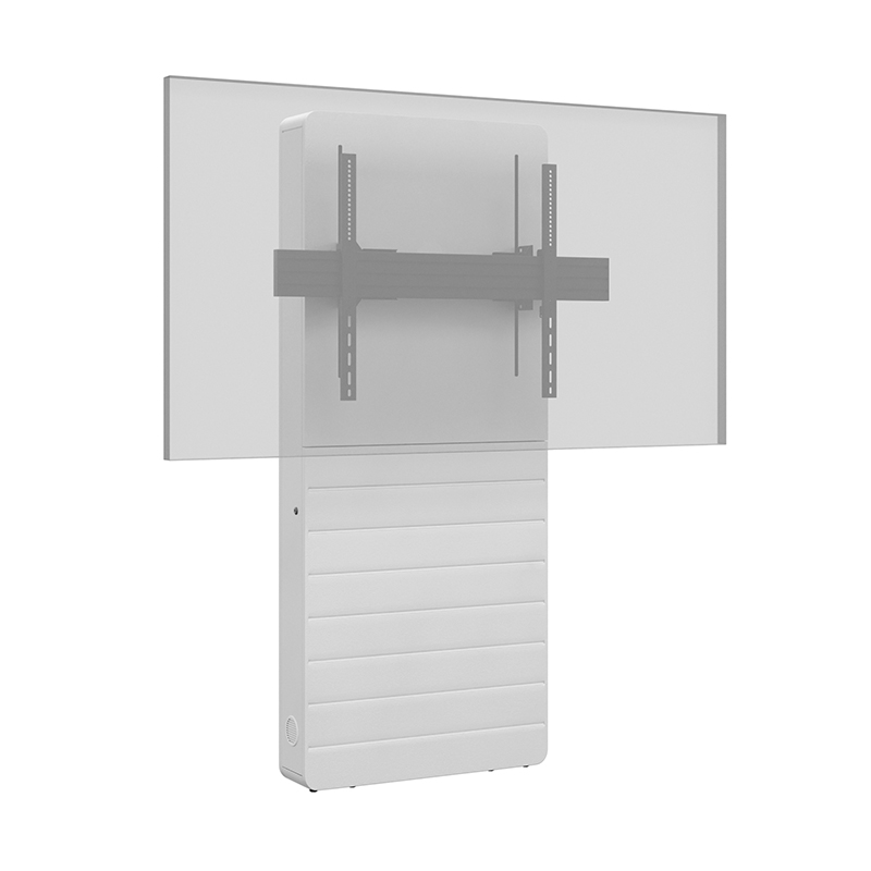 Hagor CON-Line W Lift 55-75" 2812 - Medienstele Boden-Wandmontage mit elektrischem Lift - 55-75" - Landscape - max. 75 kg - VESA 800x600 - Weiß