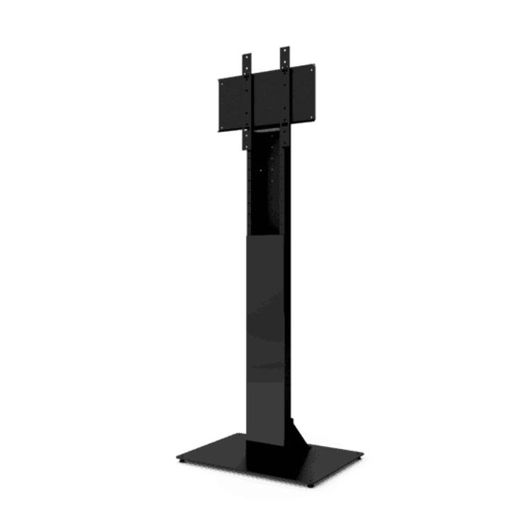 HI-ND FS0000-5001-02 - Display-Standfuß 49-65" - Glasfront - VESA bis 400x400 - Hoch-/Querformat - Schwarz
