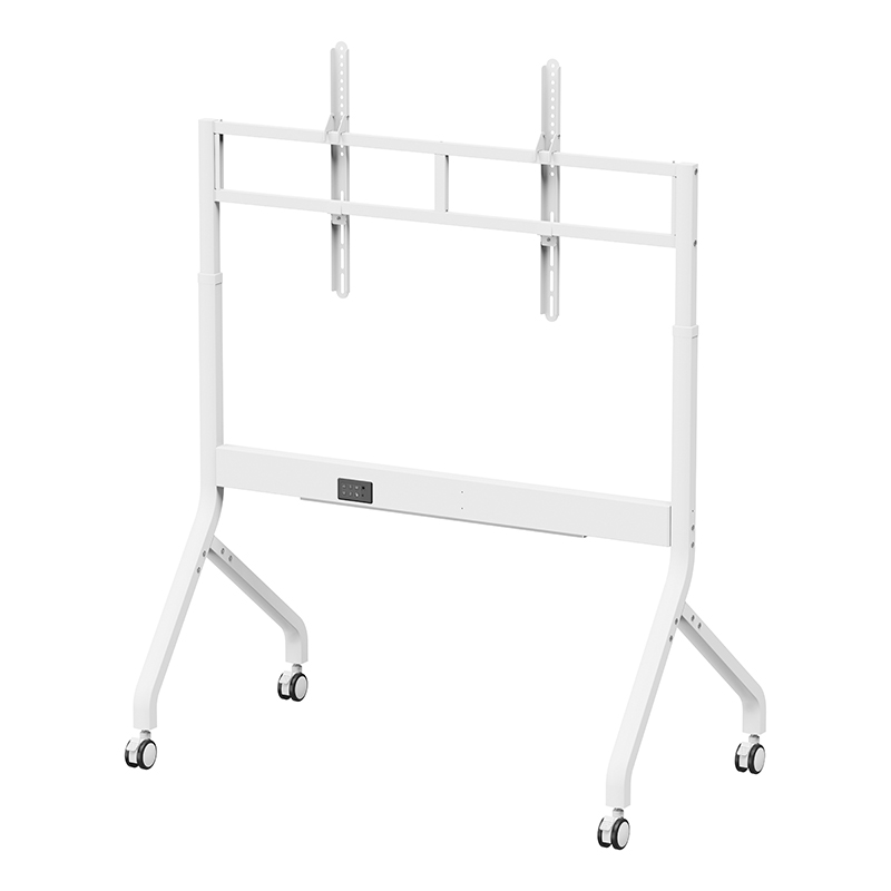 Hagor BrackIT Stand Scandio Moto 8282 - Rollwagen motorisiert 65-98" - Landscape - höhenverstellbar 300 mm - max. 85 kg - VESA 1200x600 - Weiß