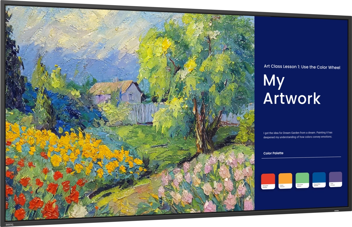 BenQ SL8604 - 86 Zoll 4K Digital Signage Display - UHD IPS - 500 cd/m² - 24/7 - Android 13 - Pantone - VESA 600x400 - schwarz
