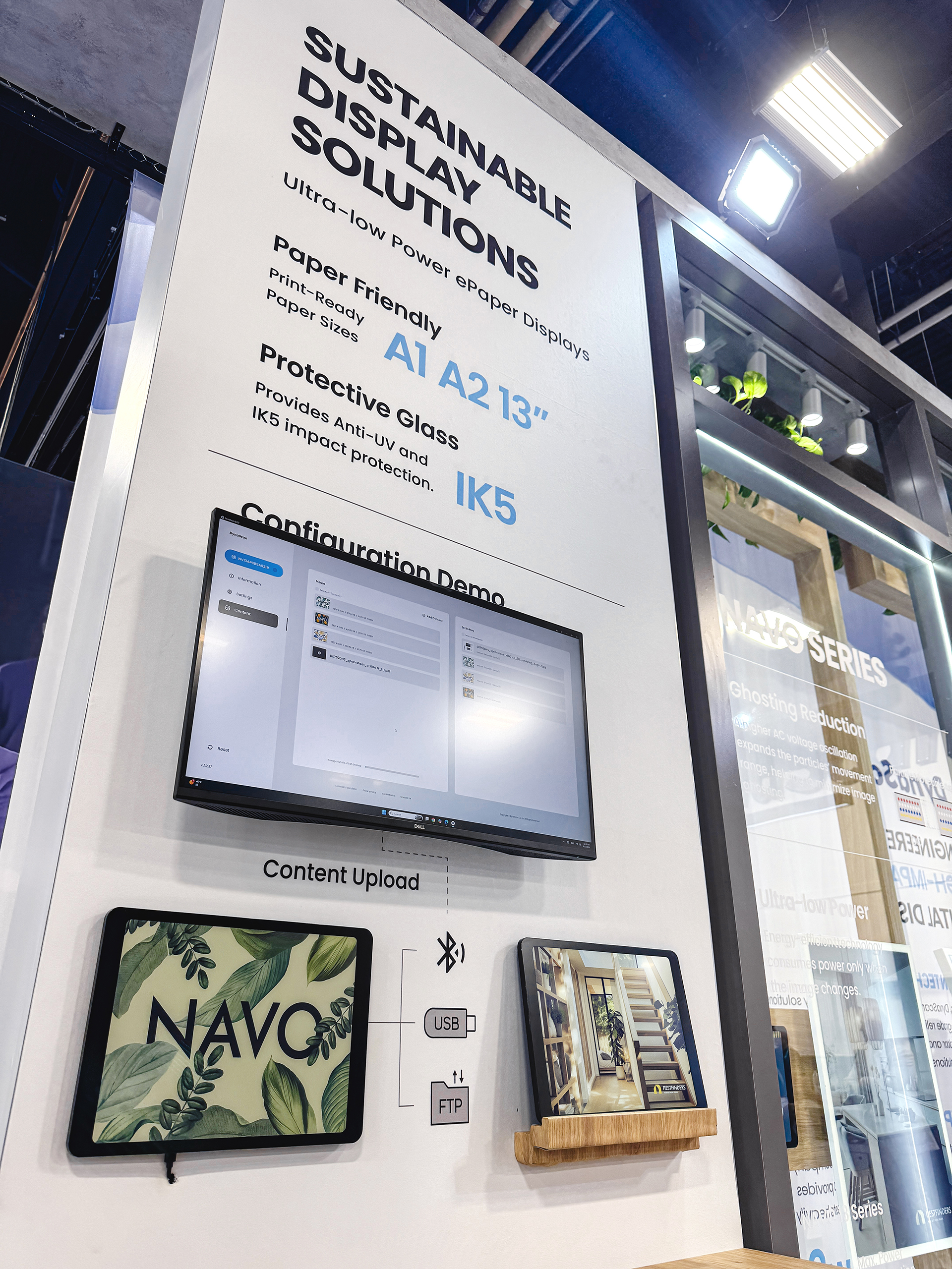 DynaScan NAVO 13 - 13,3 Zoll Color E-Paper Display - 1600 x 1200 - 60.000 Farben - Akkubetrieb möglich - Android 11 - WLAN - VESA 100x100