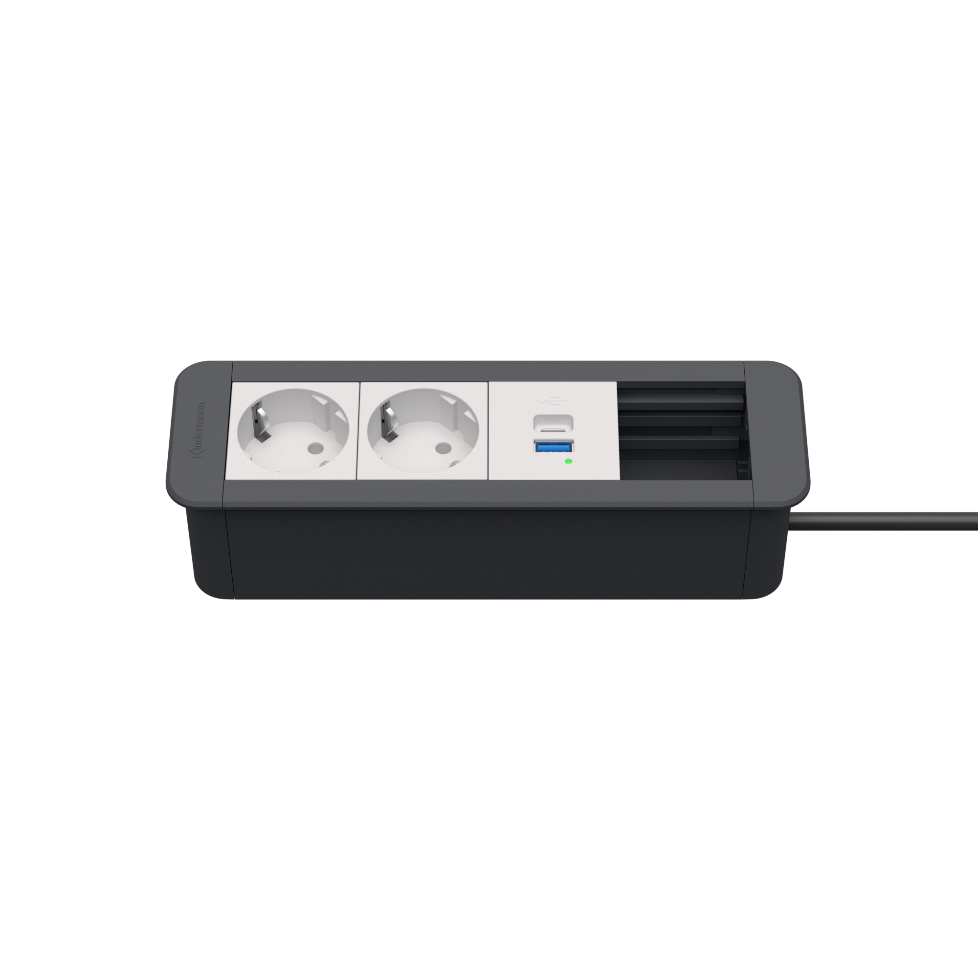 Kindermann CablePort Office frame 4-fach, 2x Strom + 1x USB-A/C