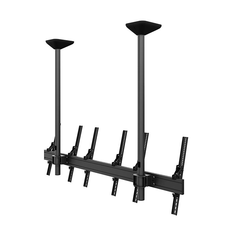 Hagor CPS Menuboard D3P 46-65" - Deckenhalterung 3 Displays Portrait - max. 40 kg je Screen - VESA 400x600 - neigbar - schwarz