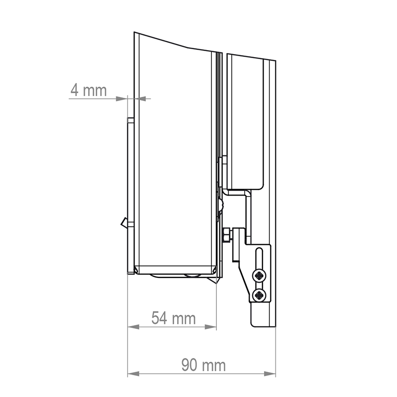 Hagor WH Moto Slim 8423 - Motorisierte Wandhalterung 42-86" - Landscape und Portrait - höhenverstellbar 600 mm Fahrweg - max. 80 kg - VESA 800x600 - Schwarz
