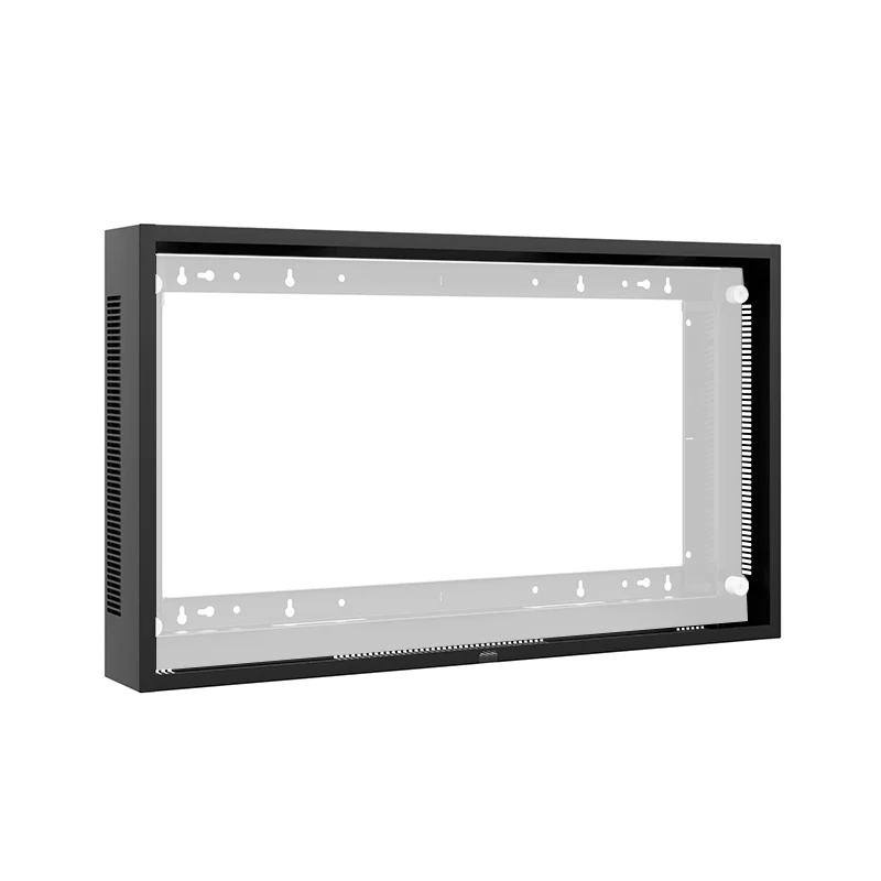 Hagor Cover-Set WH Hisense 55OP90FE 5689 - Umlaufende Abdeckung für Wandhalterung 5688 - hochwetterfest - auch als Outdoorstele nutzbar - Schwarz
