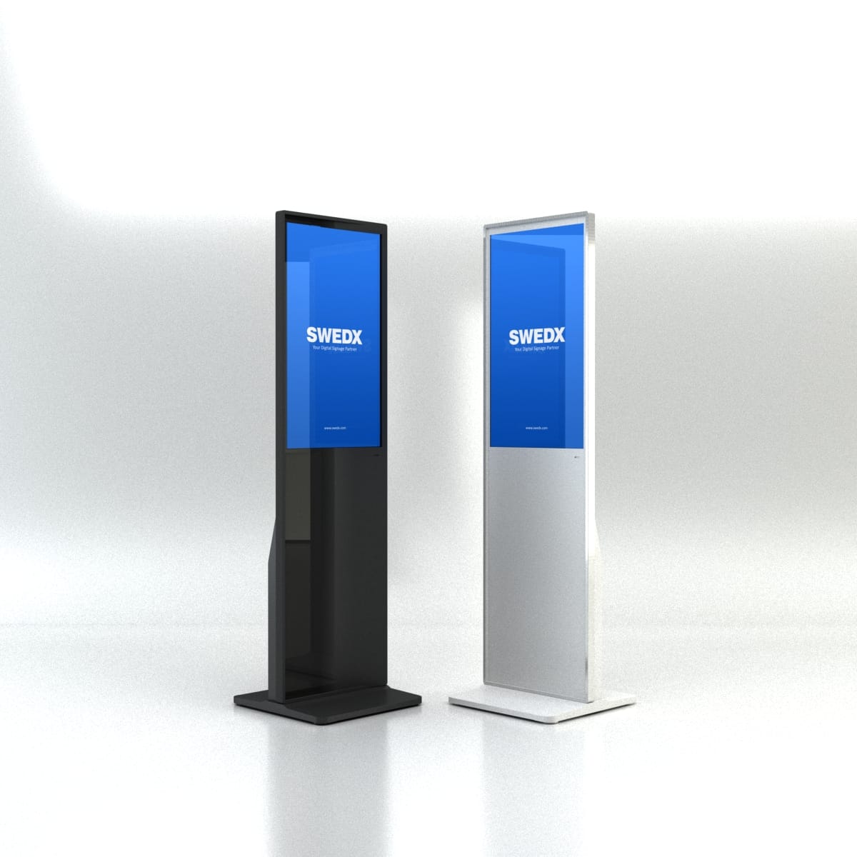 SWEDX Lamina Touch SWLT-32X8-A1-V2 - Touch-Stele 32" Portrait - Full HD - 350 cd/m² - 24/7 - Infrarot 10-Punkt-Touch - NO-OS - weiß