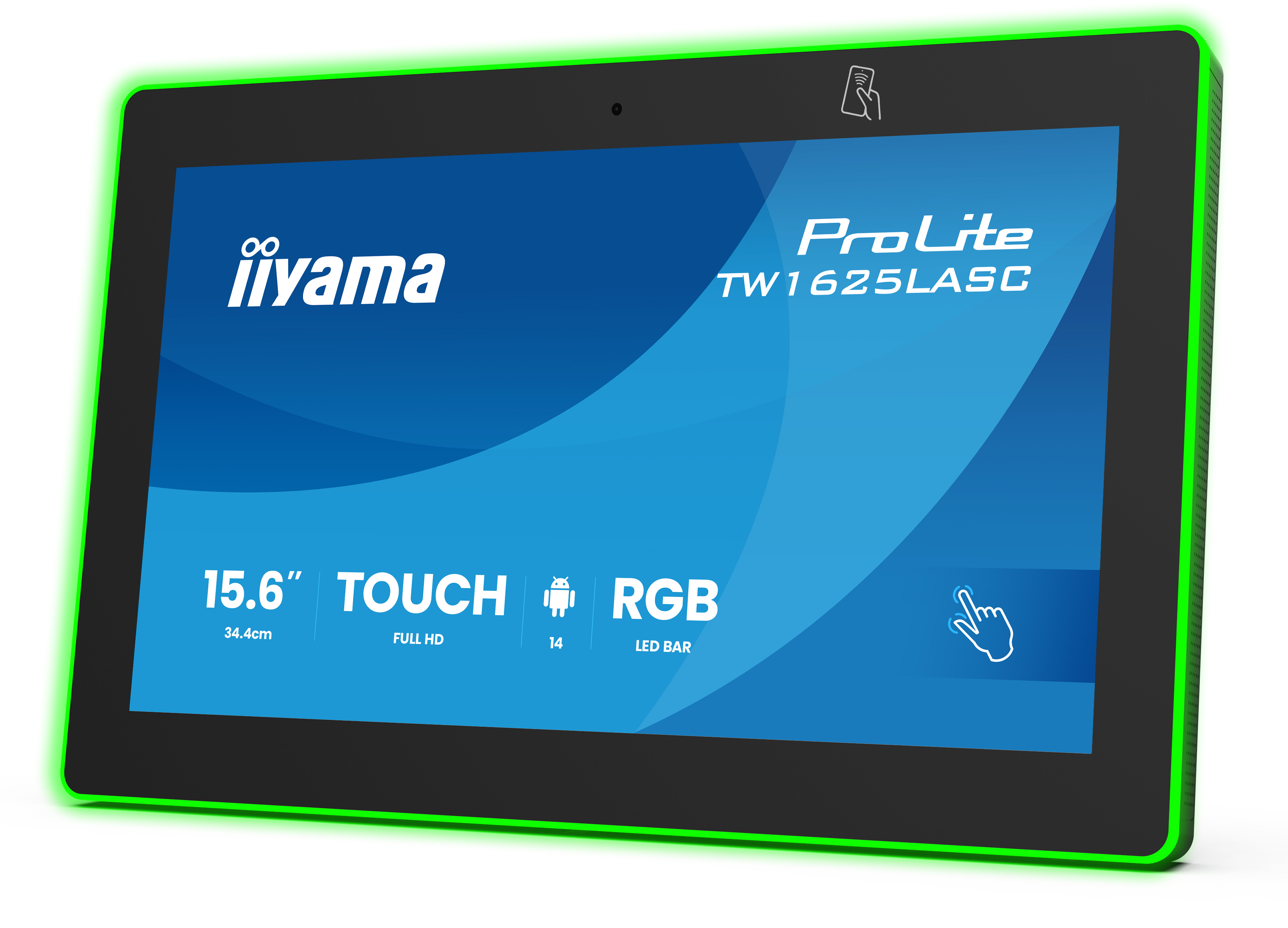 iiyama ProLite TW1625LASC-B3PNR 15,6" Touch-Display – Android 14 – PoE-fähig