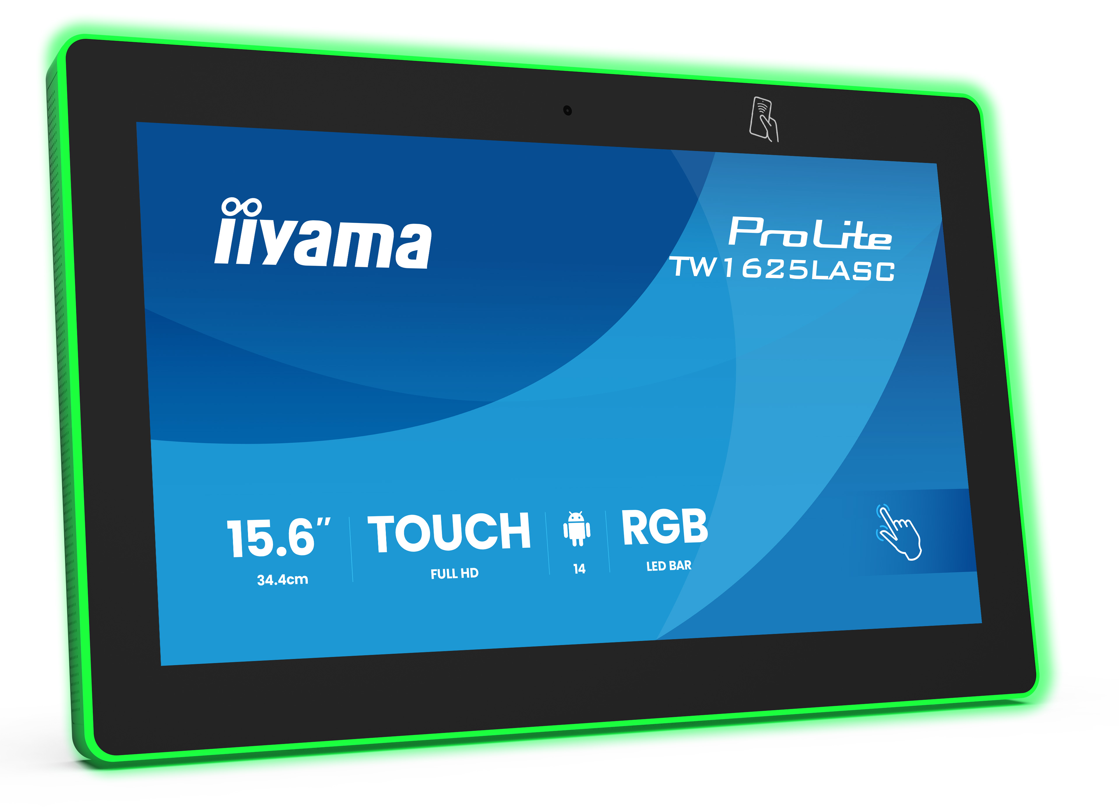 iiyama ProLite TW1625LASC-B3PNR 15,6" Touch-Display – Android 14 – PoE-fähig