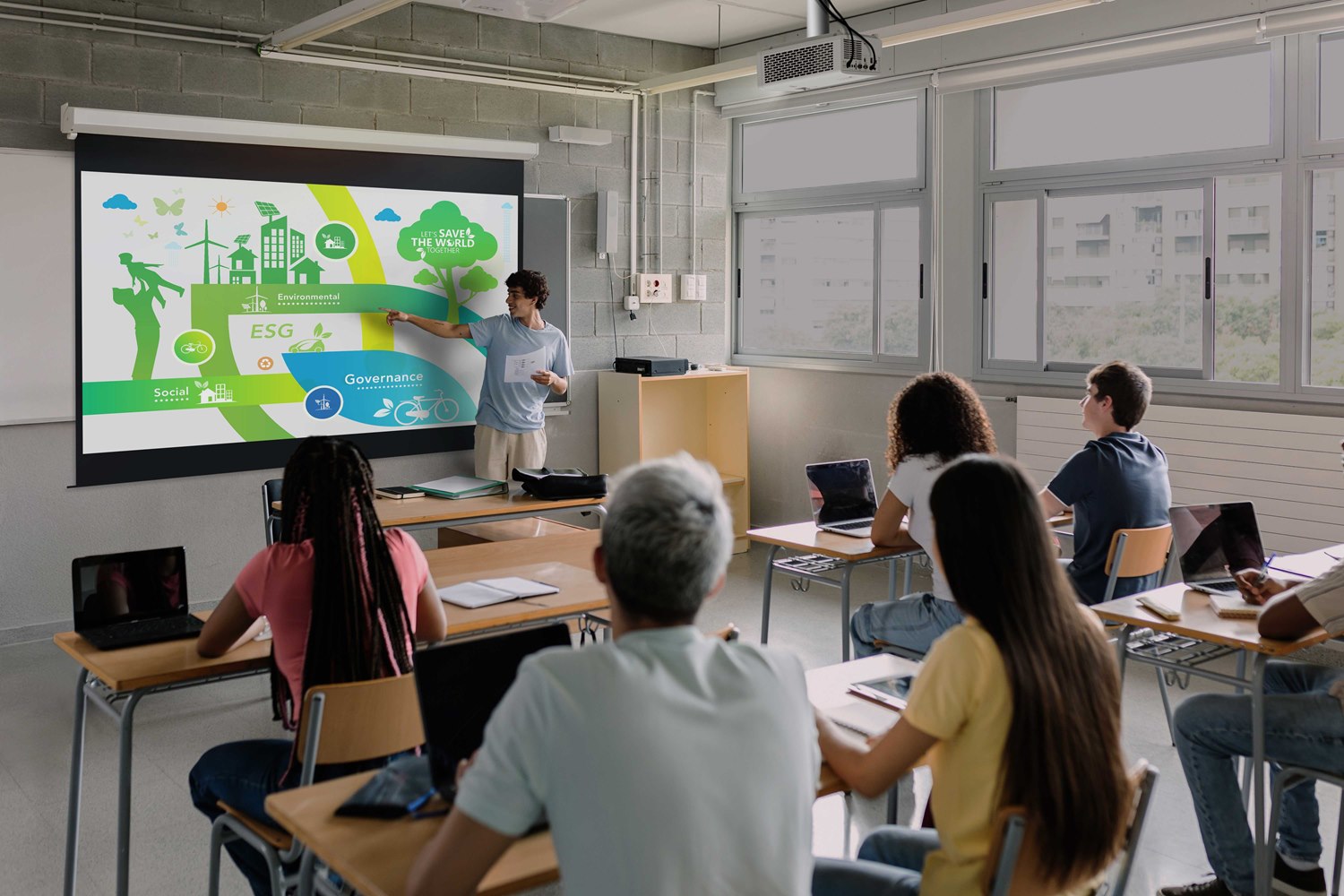 Optoma ZK450 - 4K UHD Laserprojektor, 4200 Lumen, IP6X, 30.000h, HDR, 360°, 24/7, Weiß