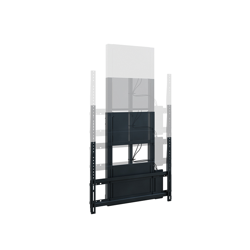 Hagor WH Moto Slim 8423 - Motorisierte Wandhalterung 42-86" - Landscape und Portrait - höhenverstellbar 600 mm Fahrweg - max. 80 kg - VESA 800x600 - Schwarz