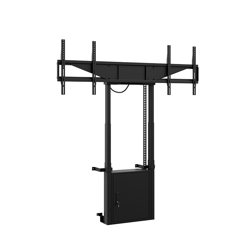 Hagor HP Twin Lift FW-DB 8257 - Boden-Wand-Montage motorischer Dual-Display-Lift 2x 46-65" side-by-side - 2x 60 kg - VESA 600x400 - 980 mm Hub - schwarz