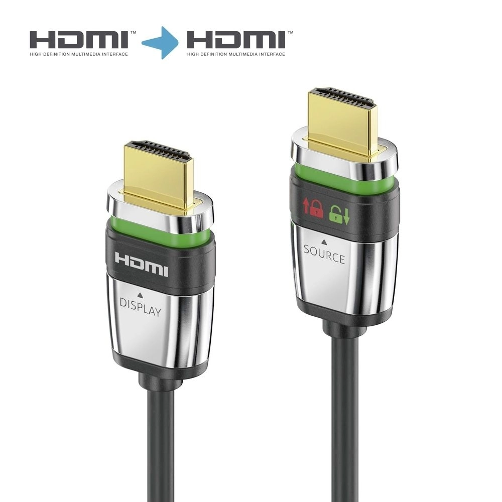 PureLink FiberX FX-I375-010 - HDMI 2.1 AOC Glasfaser-Kupfer-Hybridkabel - 10 m - 8K 60Hz - 48 Gbps - HDMI-A auf HDMI-A - Schwarz