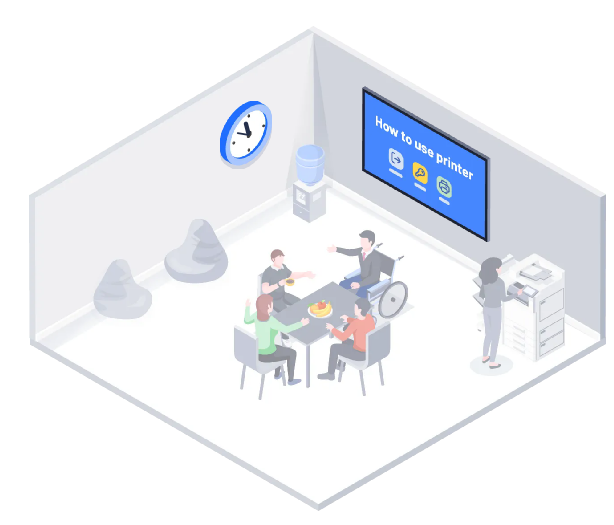 Airtame Digital Signage – Bildschirm mit Informationsanzeige