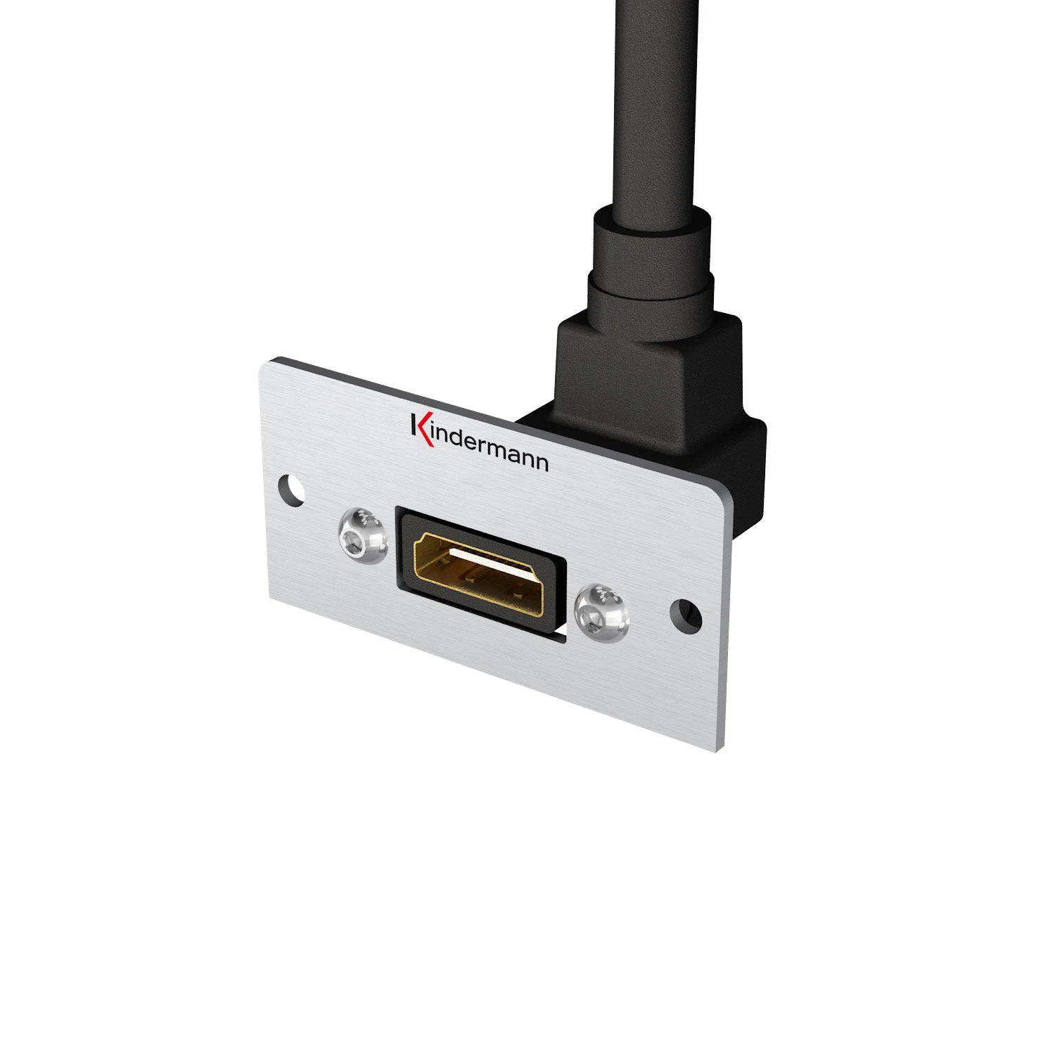 Kindermann Konnect 50 alu HDMI 90° Abgang 7444000582 - Halbblende