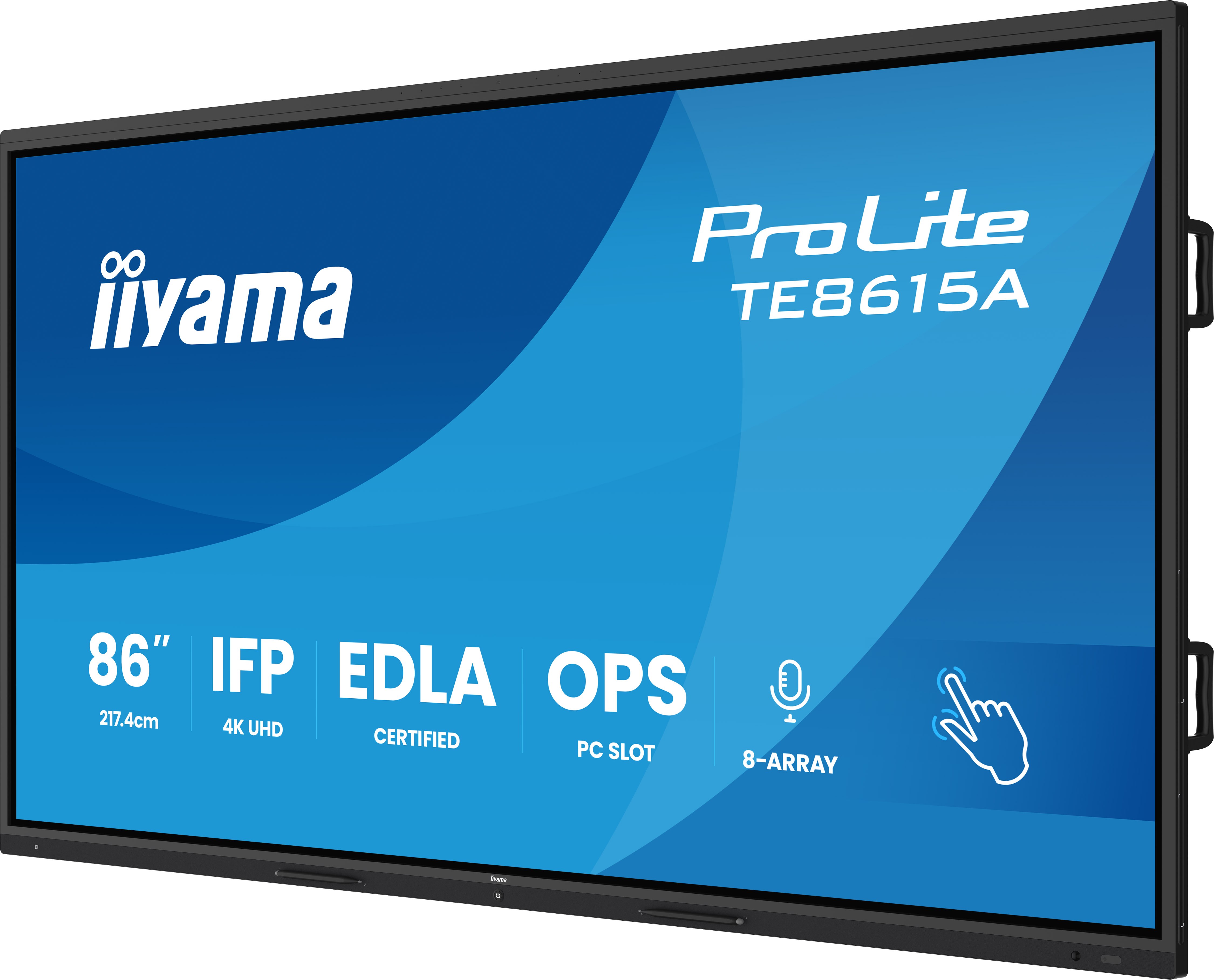 iiyama ProLite TE8615A-B2AG - 86" 4K Interaktives Display, 550 cd/m², Google EDLA, Optical Bonding, Android 14