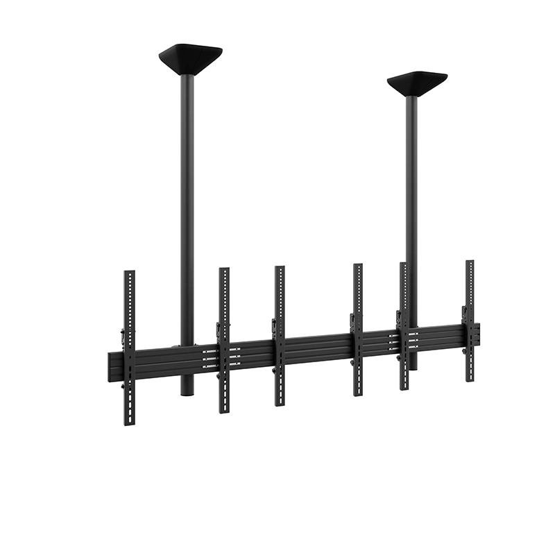 Hagor CPS Menuboard D3P 46-65" - Deckenhalterung 3 Displays Portrait - max. 40 kg je Screen - VESA 400x600 - neigbar - schwarz