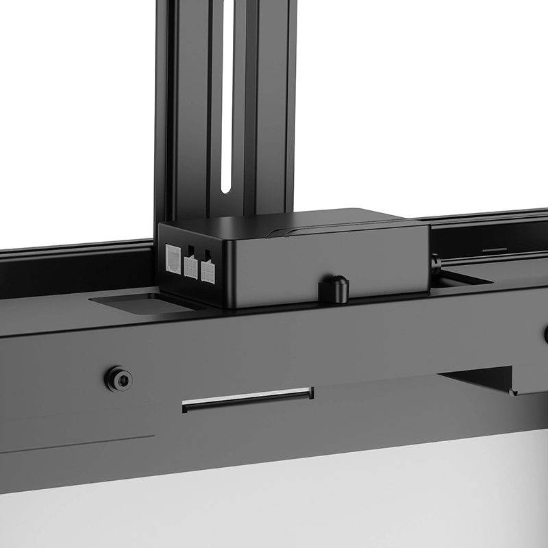 Hagor BrackIT Lift 8280 - Display Rollwagen 55-86 Zoll - neigbar, höhenverstellbar - motorisiert - Landscape - bis 85 kg - VESA 300x200-900x600 - schwarz/weiß