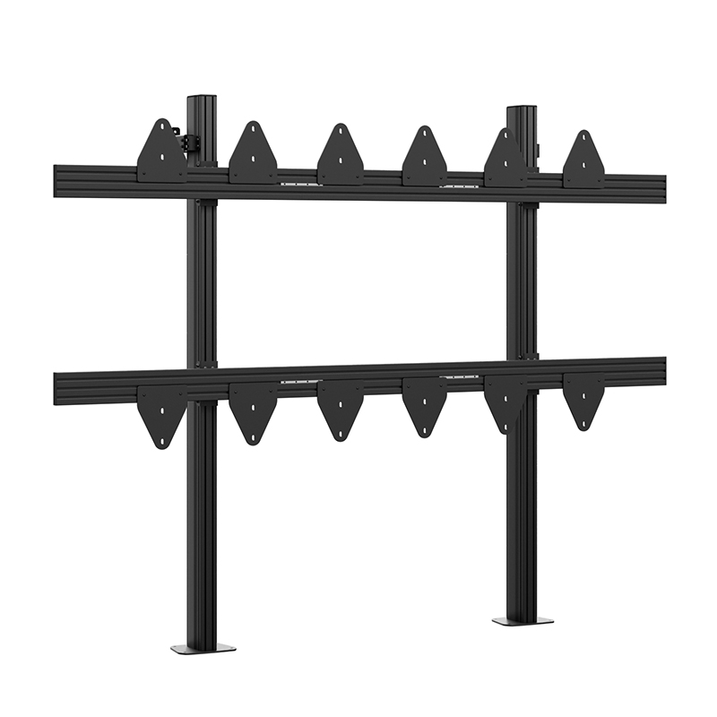 Hagor LED-SBW LG LAPA 136" 6311 - Standsystem zur Boden-Wand-Montage für LG LAPA136-GF - höhenverstellbar - verdeckte Kabelführung - schwarz